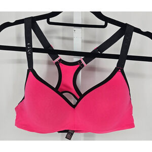 XOXO Sport Womens Sz 38C Lightly Padded Sports Bra Bright Pink